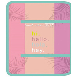 Папка для труда " Пчелка " А4 (325*230*25мм) ПТР-1 Hello, молния вокруг, с уголком, пластик