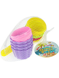 "Песочный набор ""Маленький кондитер"" (лопатка,8 формочек)(в сетке) ( Арт. ИК-0499)