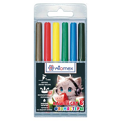 Фломастеры " Attomex " Kawaii Cat 6цв круглые, вентилируемый колпачок, пластиковый блистер, европодв