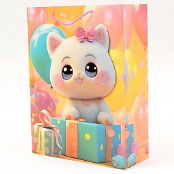 Пакет CUTE глиттер 30*41*12см арт.614A (1/12/360шт)