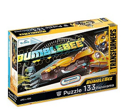 Трансформеры Бамблби.Пазл.Панорама.133Эл.Железный герой. +магнит.04601