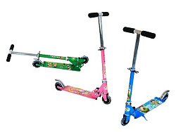 САМОКАТ 1-1 СКЛАДНОЙ ALU ОСНОВАНИЕ 60Х10СМ 3ЦВ ALU РЕГУЛИРУЕМЫЙ РУЛЬ РУЧКИ EVA КОЛЕСА PVC ПЕРЕДНИЕ 9