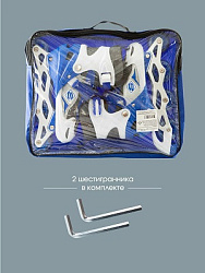 Ролики раздвижные: 8809 L (39-42),пласт.ботинок, передн.св-ся колесо, сумка-чехол