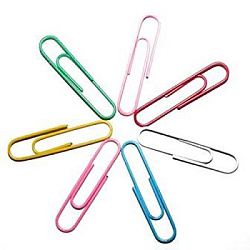 Скрепки " Dolce Costo " 25мм цветные 100шт, в упаковке