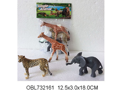 животные дикие 3 шт/пакет