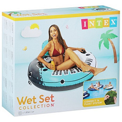 Матрас надувной для плавания 135 см. Кресло красное INTEX (в коробке) Арт. 56825EU