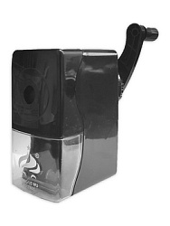 Точилка механическая " KWELT " 5,5*4,5*7,5см, черная, пластиковая упаковка 9,5*4,5*8см