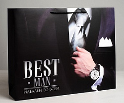 Пакет ламинированный горизонтальный Best man, XL 49 × 40 × 19 см   4580722