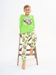 "Окей" - детская пижама (Зеленый, 32, рост 116-122), Состав: 100% хлопок. Страна происхождения: РФ