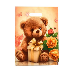 Пакет "Плюшевый мишка", полиэтиленовый с вырубной ручкой, 30 х 40 см, 50 мк 9687095