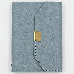 Ежедневник А6 иск.кожа100л.клетка NUANCE ГОЛУБОЙ арт.26230 (1/60шт)