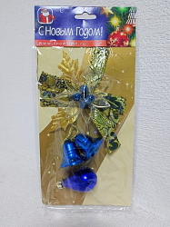 КОЛОКОЛЬЧИКИ 20СМ С БАНТОМ И КАПЛЕЙ 1ЦВЕТ 1ШТ В ПАКЕТЕ