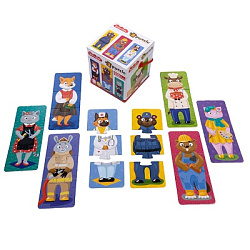 Пазлы тройные "Звери и профессии"  24 эл Baby Toys (макси) арт.04773