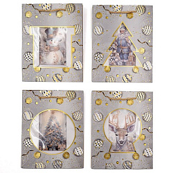 Пакет НОВОГОДНИЙ 18*23*10см прозр.окно,тисн.фольг. арт.3330C (1/12/720шт)