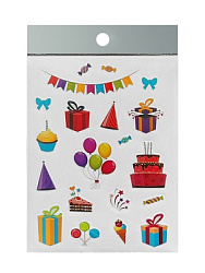 Наклейки " KWELT " А6 С Днем Рождения, без отделки