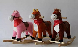Качалка-Лошадка №544-25 "Бурушка"/67*34*60/свет,звук