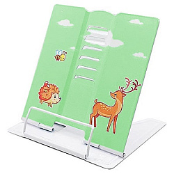 Подставка для книг МАЛЫЙ ФОРМАТ " KWELT " металлическая Ёжик и Олененок 15*15см, пакет