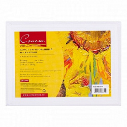 Холст " Сонет " 10*15см на картоне, хлопок, мелкозернистый, грунтованный