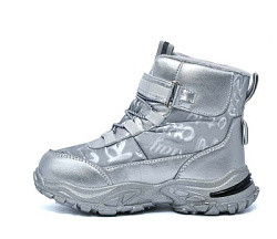 B-9548-D Ботинки 27-32 р.р Серебряный(8 пар) (Размер 30)