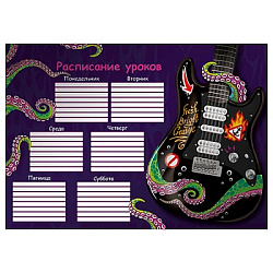 Расписание уроков " Феникс " А4 Рок-стиль, отделка - выборочный УФ-лак, 297*210мм