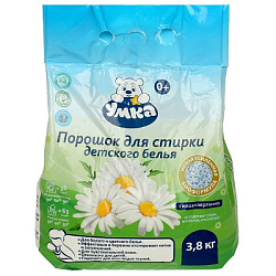 374628 Порошок для стирки детского белья умка 3,8 кг Заботливая мама в кор.4шт