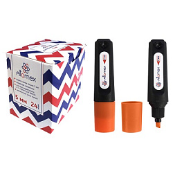 Текстовыделитель " Attomex " оранжевый 1-5мм, плоский корпус, скошенный наконечник