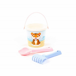 Набор №656 сафари: ведро малое с наклейкой, совок №2, грабельки №2