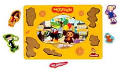 367527 Игрушка деревянная вкладыш без ручек СОЮЗМУЛЬТФИЛЬМ 28*19 см Буратино в кор.20шт